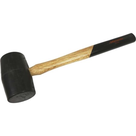 DYNAMIC Tools 1.5lb Rubber Mallet, Hickory Handle D041001